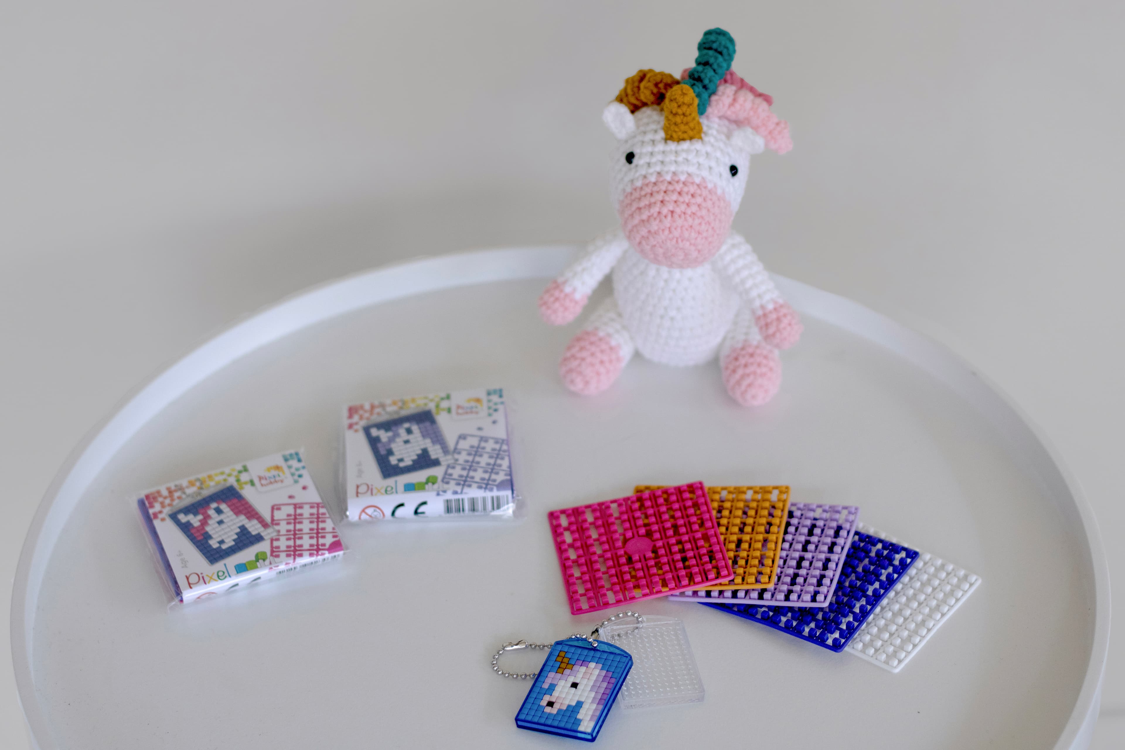 Pixelmagneet en sleutelhanger